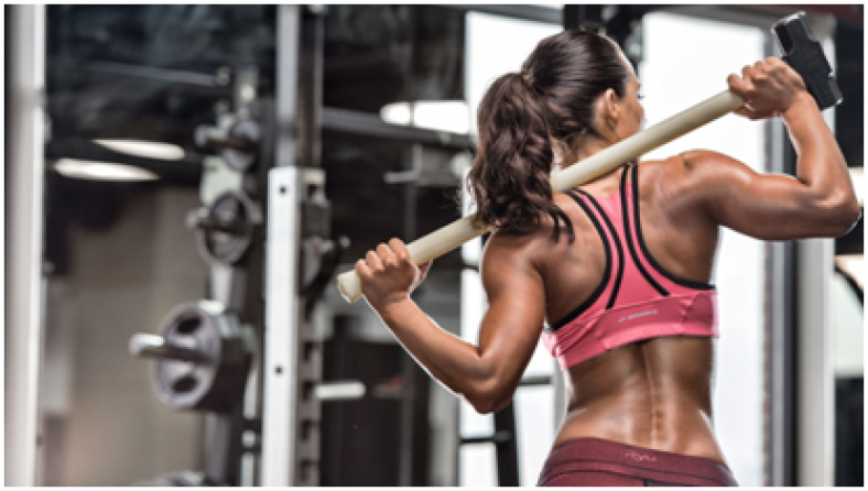 body building in gym